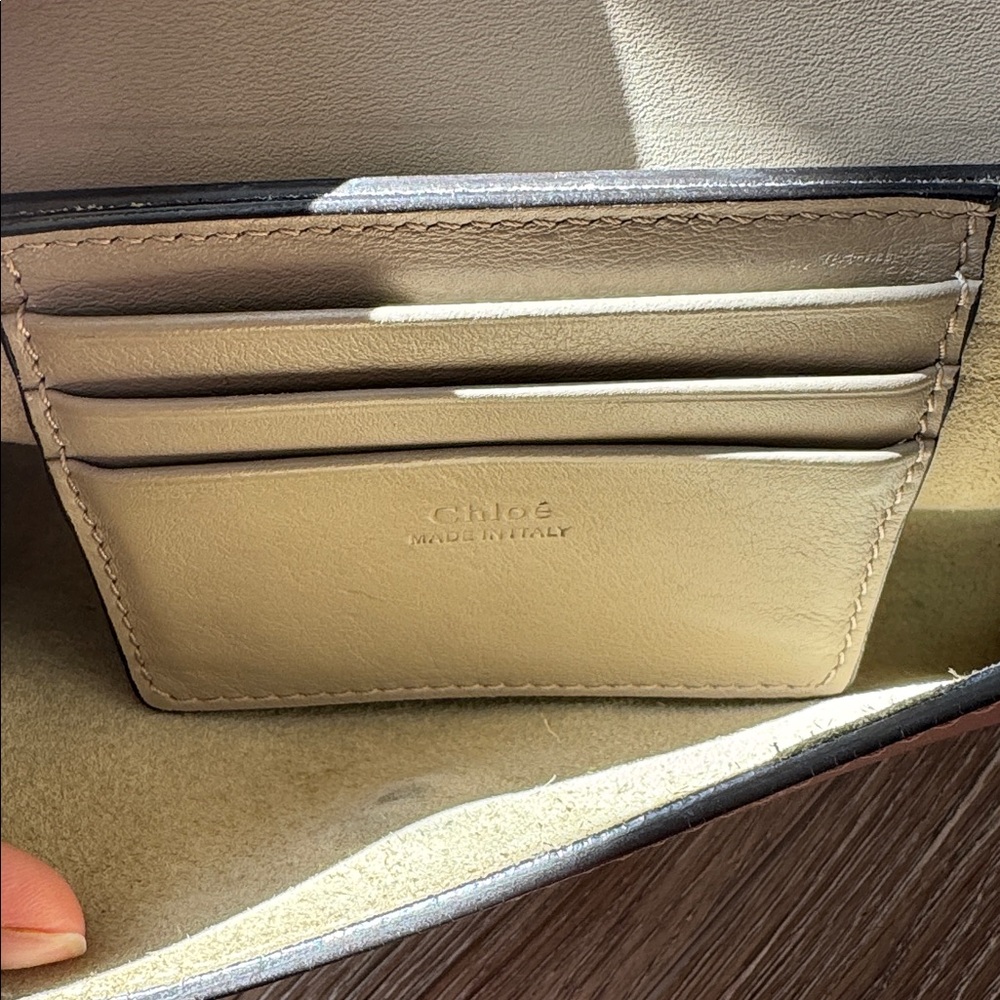 Chloe Mini Faye Suede & Leather Wallet Crossbody - Picture 7 of 12
